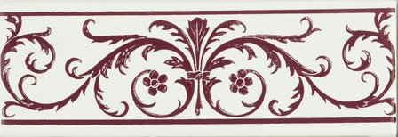Burgundy Acanthus, 152 x 50 x 7