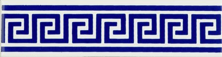 Royal Blue Greek Key, 152 x 40 x 7