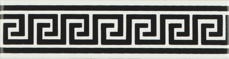 Jet Black Greek Key, 152 x 40 x 7