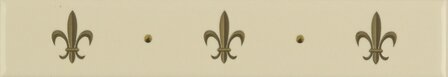 Fleur De Lis Platinum on Country White, 152 x 25 x 7