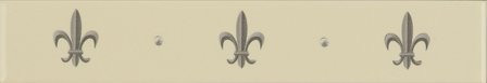 Fleur De Lis Gold on Country White, 152 x 25 x 7