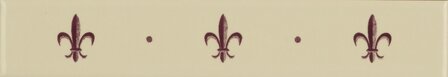 Fleur De Lis Burgundy, 152 x 25 x 7