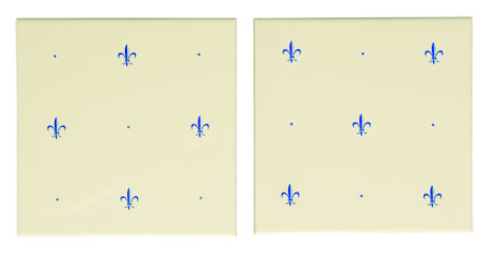 Fleur De Lis Royal Blue (2 tile set), 152 x 152 x 7 per tile