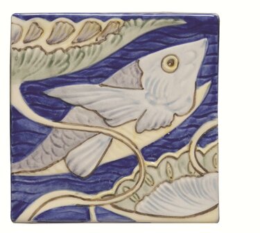 Fish Frieze-4 Multi colour 105 x 105