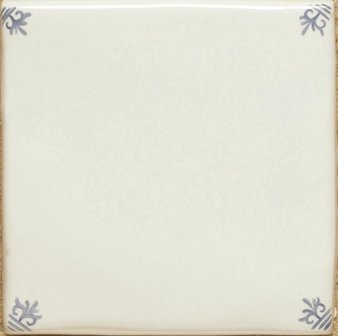 5 Delft White Blanc with Corners , 127 x 127 x 10