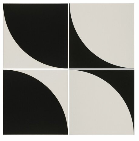 Tao 1 Black on Dover White , 151 x 151 x 9