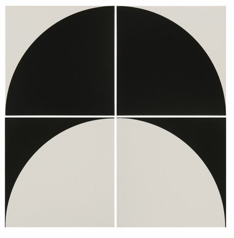 Tao 1 Black on Dover White , 151 x 151 x 9