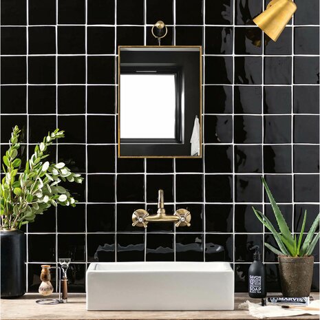 Black 105mm Field Tile, 105 x 105 x 10