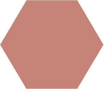 Winckelmans Hexagon Vieux Rose, 25 x 25 x 9 (op net)
