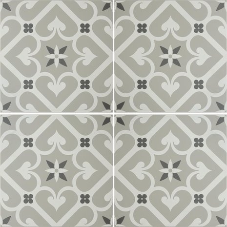 Epoque White and Dark Grey on Grey, 298 x 298 x 8