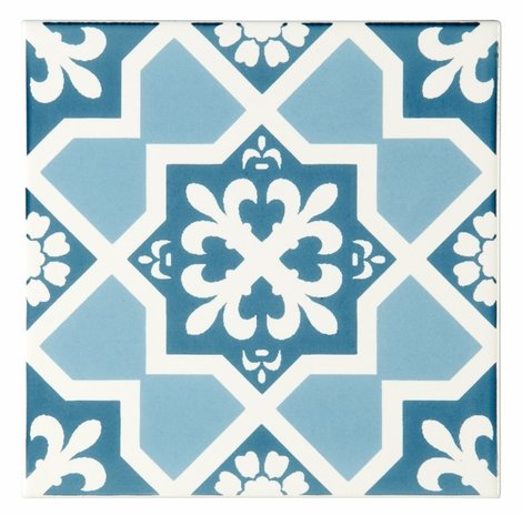 Liberté Blue (Sea Blue / Sky Blue on Brilliant White) , 152 x 152 x 7