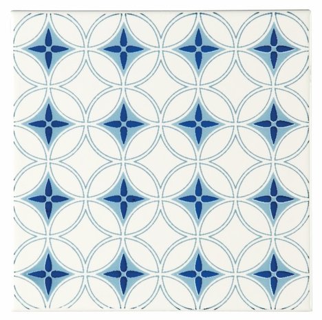 Toulon Blue (Sky Blue / Sea Blue / Midnight Blue on Brilliant White) , 152 x 152 x 7