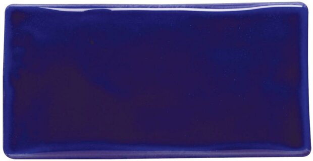 Cobalt Blue Half Tile, 127 x 63 x 10