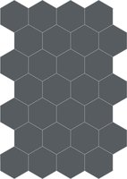 Bisazza cementtegel Hexagon Asfalto E 200 x 230