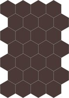 Bisazza cementtegel Hexagon Cioccolato E 200 x 230