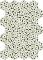 Bisazza cementtegel Hexagon Grit Light Grey 200 x 230