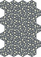 Bisazza cementtegel Hexagon Grit dark Grey 200 x 230