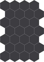 Bisazza cementtegel Hexagon Liquirizia E 200 x 230