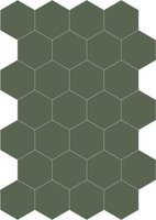 Bisazza cementtegel Hexagon Muschio E 200 x 230