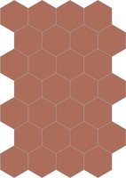 Bisazza cementtegel Hexagon Ruggine E 200 x 230