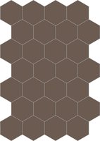 Bisazza cementtegel Hexagon Tabacco E 200 x 230