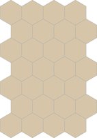 Bisazza cementtegel Hexagon Tan E 200 x 230