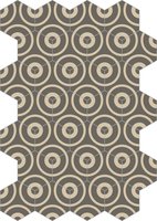 Bisazza cementtegel Hexagon Concentric Tortora 200 x 230