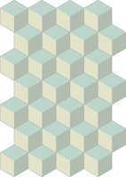 Bisazza cementtegel Hexagon Cubic Iceberg 200 x 230