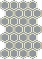 Bisazza cementtegel Hexagon Honey Beton 200 x 230