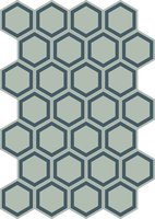 Bisazza cementtegel Hexagon Honey Bismarck 200 x 230