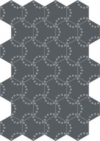 Bisazza cementtegel Hexagon Lunas Sombra A 200 x 230