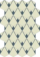 Bisazza cementtegel Hexagon Plisados Topacio A 200 x 230