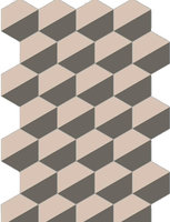 Bisazza cementtegel Hexagon Half Powder 200 x 230