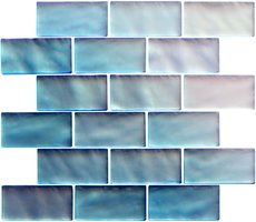 Blue Frost Mosaic, 315 x 305 x 8