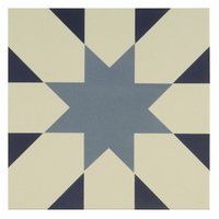 Seville Light Blue and Dark Blue on Dover White, 151 x 151 x 9