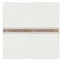 Linen Border Sepia on Papyrus, 130 x 130 x 10