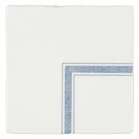 Linen Corner Blue on Papyrus, 130 x 130 x 10