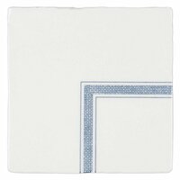 Linen Corner Blue on Papyrus, 130 x 130 x 10