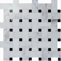 Basketweave (white with black dot), 290 x 290 x 8