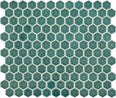 Mini Green Gloss Hexagon, 304 x 260 x 5