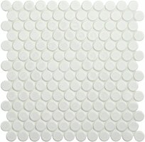 Mini White Gloss Penny Round, 310 x 316 x 8