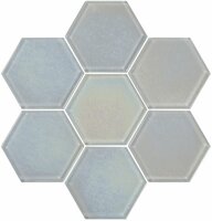 Futura Dichroic Hexagon Mosaic, 289 x 280 x 8
