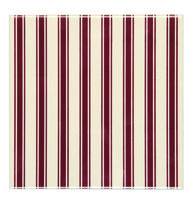 Regency Stripe Burgundy on Country White, 152 x 152 x 7