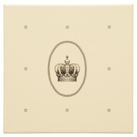 Fabergé Dot Cartouche With Sovereign Crown, 152 x 152 x 7