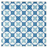 Filigree Blue (Sky Blue / Sea Blue / Midnight Blue on Brilliant White) , 152 x 152 x 7