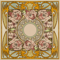 Nocturnal Slumber Single Floral Tile on Country White , 152 x 152 x 7