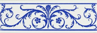 Royal Blue Acanthus, 152 x 50 x 7