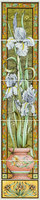 Blue Iris 5-tile set on Brilliant White, 152 x 152 x 7 per tile