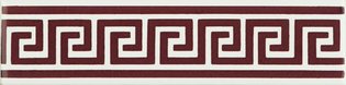 Burgundy Greek Key, 152 x 40 x 7