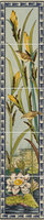Birds & Rushes 5-tile set on Country White , 152 x 152 x 7 per tile